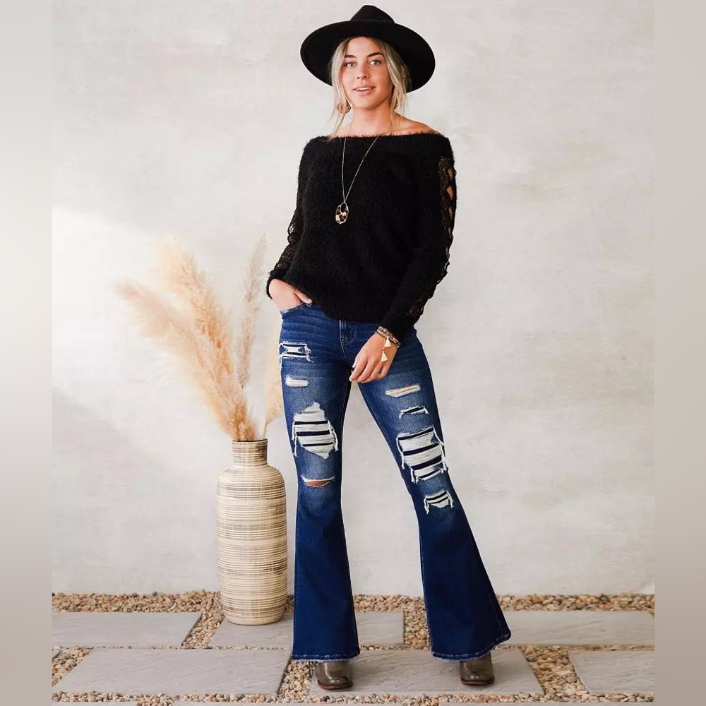 NEW! Bridge by Gly Hudson Mid-Rise Super Flare Jean - Picture 8 of 8